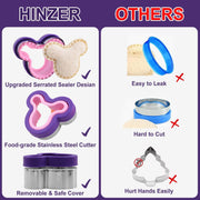 21PCS Sandwich Cutter maker Set Fruit Cutters Toast bread cutting mold Pancake Maker DIY Cookie Cutters for Kids Bento Lunch Box Heart Star Mousehead Dinosaur Shaped DIY Food Mold for Boys Girls