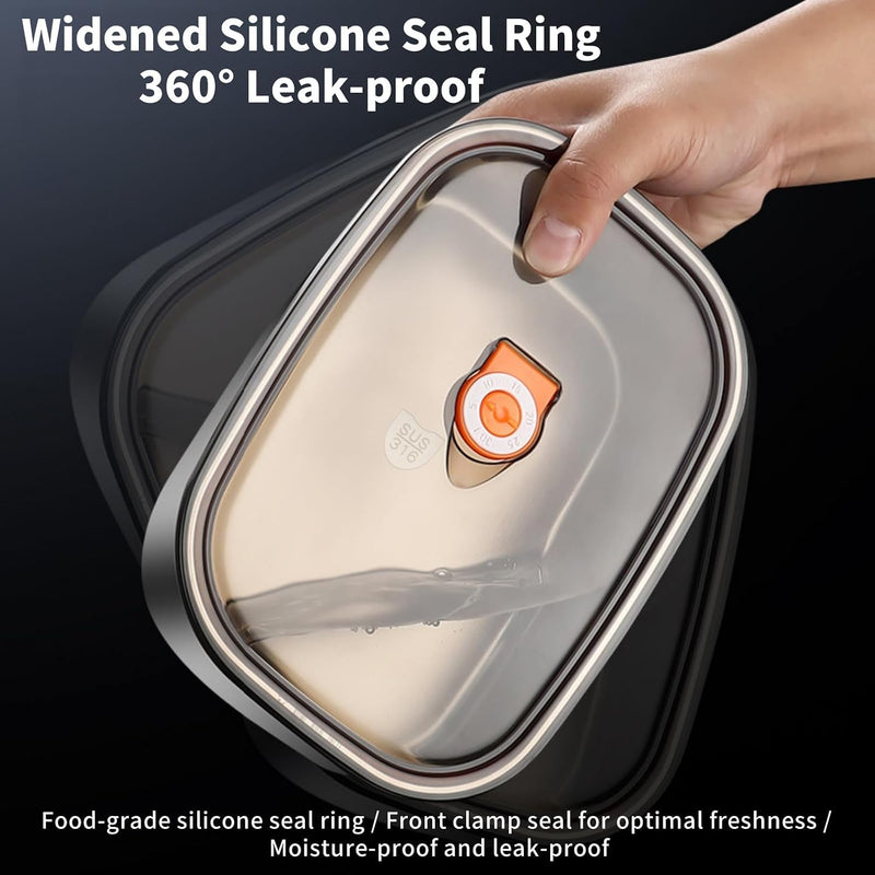 Lunch Box Bento Lunch Box 316 Stainless Steel Lunch Box 1200ML1 1700ML1 For Adults Micro-Pressure Freshness-Locking Technology with Cutlery And Thermal Bag