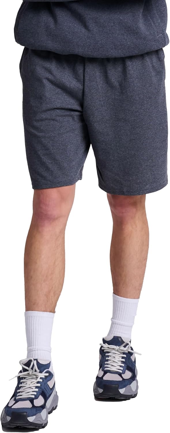 Men's Premium Ringspun Cotton Short with Pockets - Black Heather