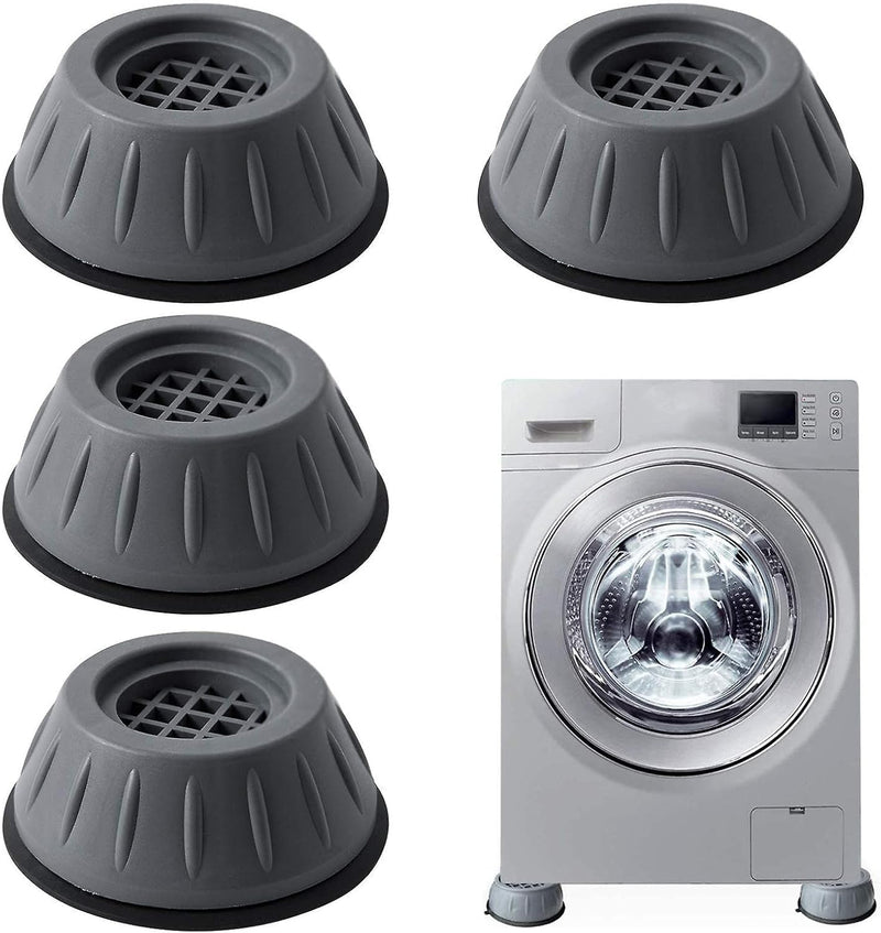Washing machine foot mat, Anti Vibration Pads, Larger Opening Fits All Washer Feet - Stops Moving, Walking - Prevents Noise, Vibration Transfer