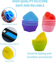 44 Pcs Bento Lunch Box Accessories for Kids,Includes 24 Pcs Thicken Silicone Cupcake Liners,20 Cute Animal Food Picks, Easy to Preparing Lunch and Make Lunchtime Fun with Our Kids