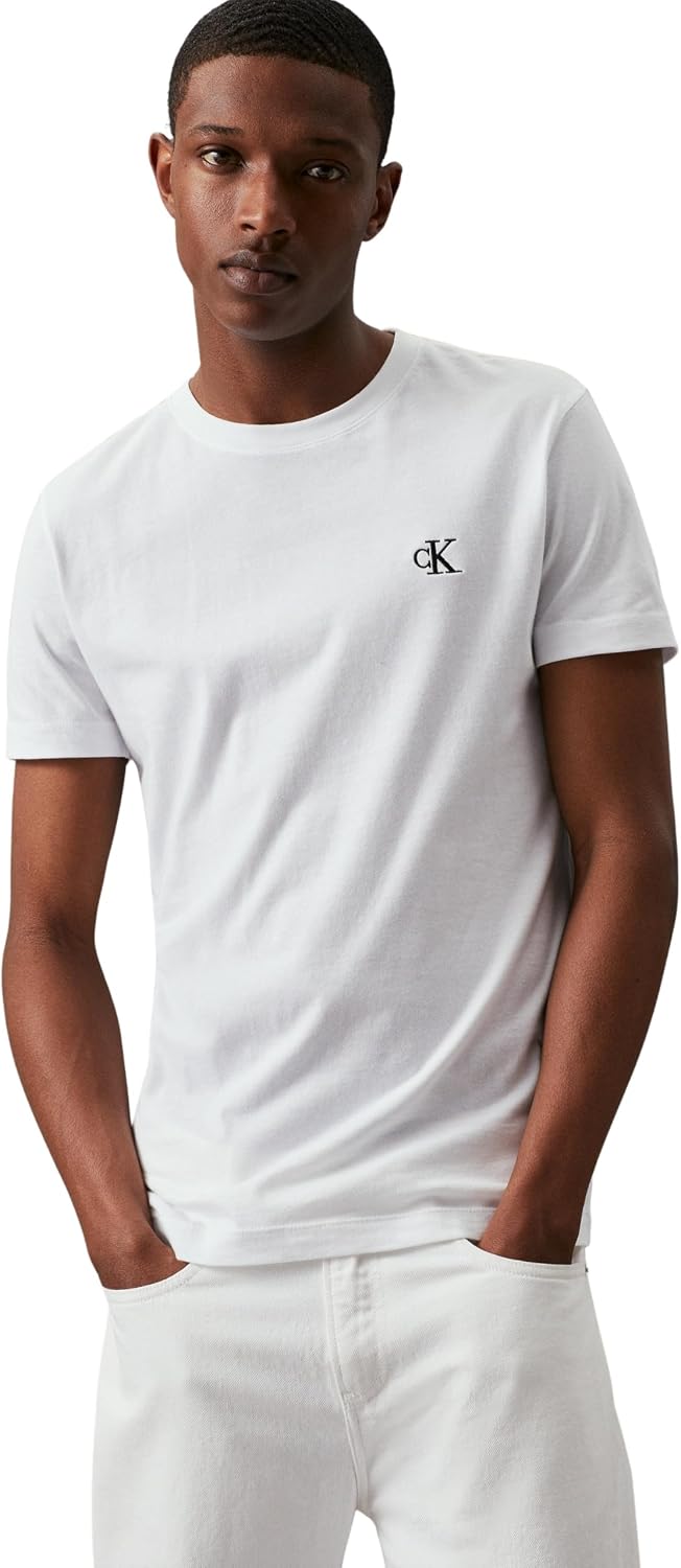 Calvin Klein Men's CK ESSENTIAL SLIM TEE S/S Knit Top (pack of 1) - White (White )