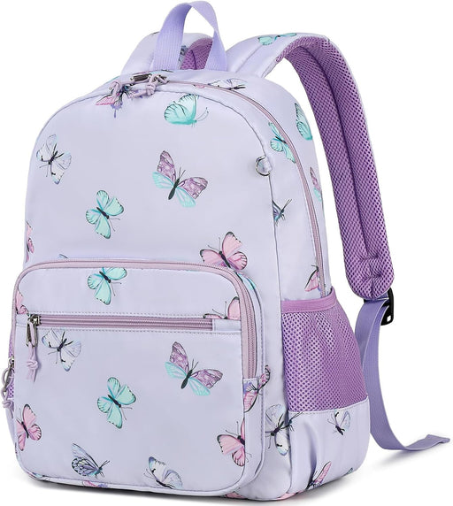 School Backpack, Kid Backpacks for Boys and Girls with Chest Strap First Day Gift in Elementary School - Butterfly