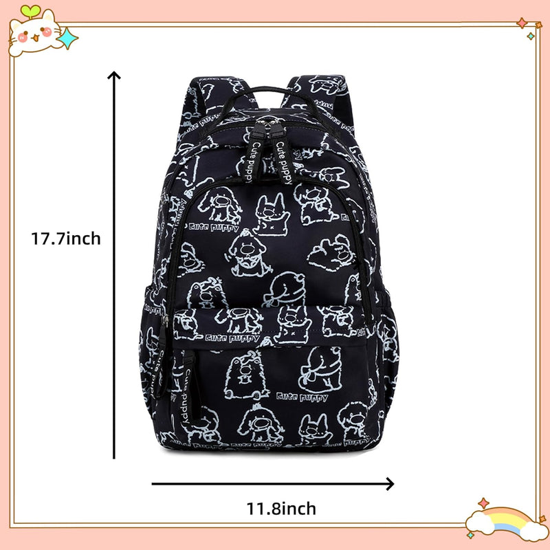 Mfikaryi Cute Cat Casual Daypack Teens Elementary School Backpack Students Bookbag for Girls Boysâ€¦