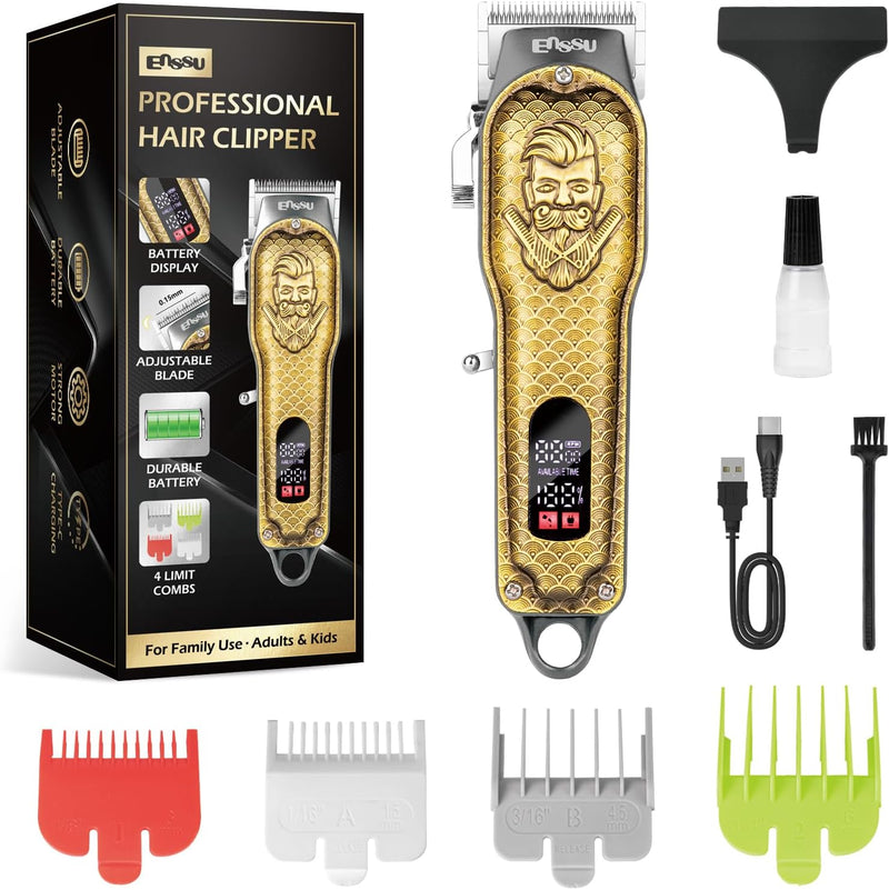 ENSSU Body Trimmer for Men, Electric Manscape Hair Trimmer, Waterproof Ball Trimmer for Chest, Beard, and Pubic Hair with LCD Display, Recharge Dock