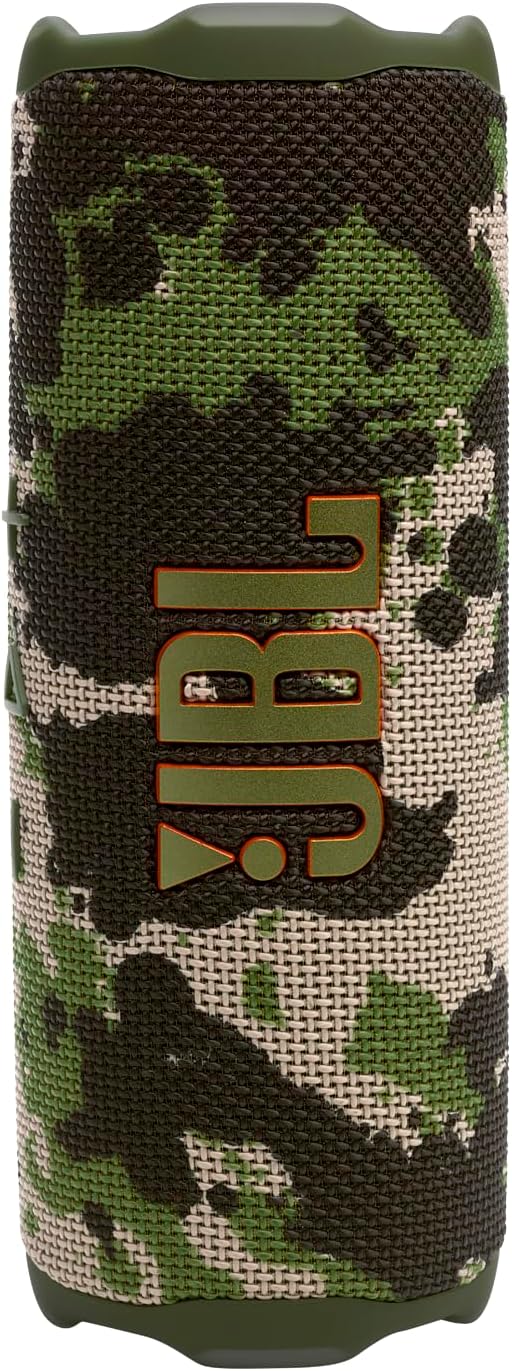 JBL Flip 7 - JBL Pro Sound with AI Sound Boost, up to 16 hours of playtime, multi-speaker connection via Auracast, and waterproof, dustproof, drop-proof design for all adventures Black. - Squad FLIP 7