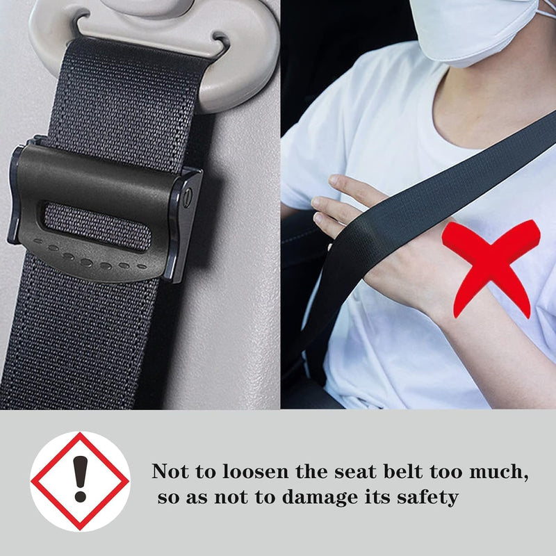 Lonimia Car Seat Safety Belt Clip, 4 Pack Seatbelt Adjuster for Adults, Auto Comfort Shoulder Neck Protector Strap Positioner Locking Clip, Car Interior Accessories Universal for Most Vehicles
