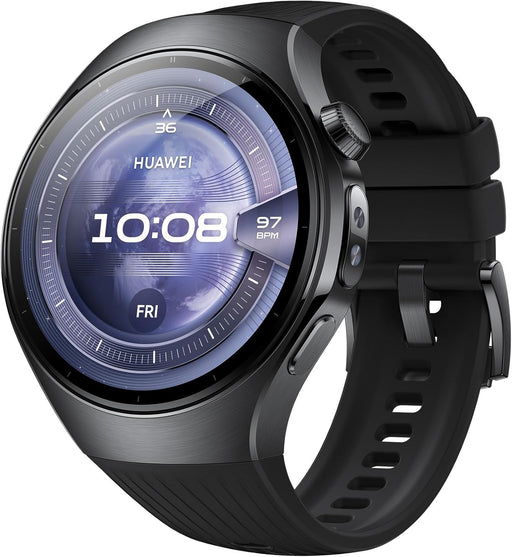 WATCH 5 42mm Smartwatch, Multi-sensing X-TAP technology, Real-Time Fingertip Blood Oxygen, eSIM, Intuitive Smart Gestures, iOS&Android, Beige, 3 months extended HuaweiCare+(Amazon Exclusive) - 46mm Black