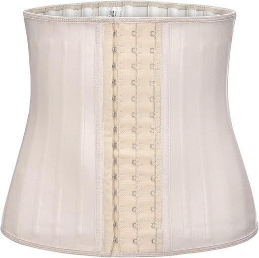 Sweat Waist Trimmer, 25 Steel Boned Latex Sauna Waist Trainer, 30cm Height Sauna Body Shaper Gym Belt - Beige