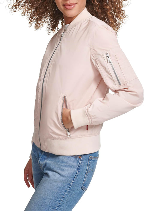 Levi's Women's Women's poly bomber jacket with contrast zipper pockets Jacket