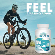 Maripolio Liposomal NAD+ Supplement 1000 mg Highest NAD Pontecy Max Absorption Pure NAD Supplement Energy and DNA Repair, Aging Defense, Brain Function 60 Softgels