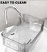 U-HOOME Bathroom Organizer Countertop, Clear Makeup Desk Organzier for Dressing Table, Bathroom Vanity Countertop, 2-Tier Vanity Tray Shelf for Cosmetic, Lotions, Perfume and Toiletries (Clear)