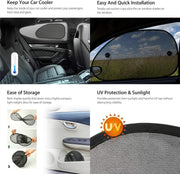 Car Window Sunshades, Side Window Sunshades, Cling Sunshade, for Car Windows, Sun, Glare, and UV Rays Protection for Your Child - Baby Side Window Car Sun Shades, 2 Pack Universal