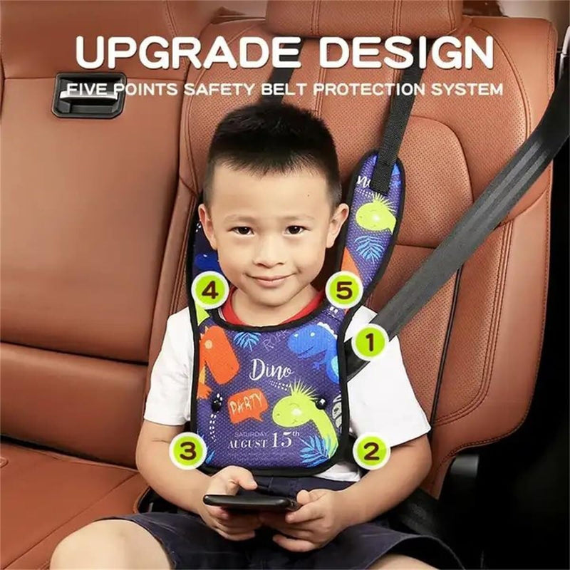 Seatbelt Adjuster Seat Belt Cushion for Kids, Child Seat Belt Adjuster and Pillow, Toddler Travel Car Seat Belt Cover Seatbelt Pillow Pad, Car Pillow Safety Shoulder Belt Positioner Clip
