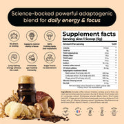 Rite Functional Coffee, Arabica Instant Coffee with Adaptogenic Mushrooms for Better Energy, Focus, Digestion & Immunity, 35mg Caffeine per serving (Pack of 15)