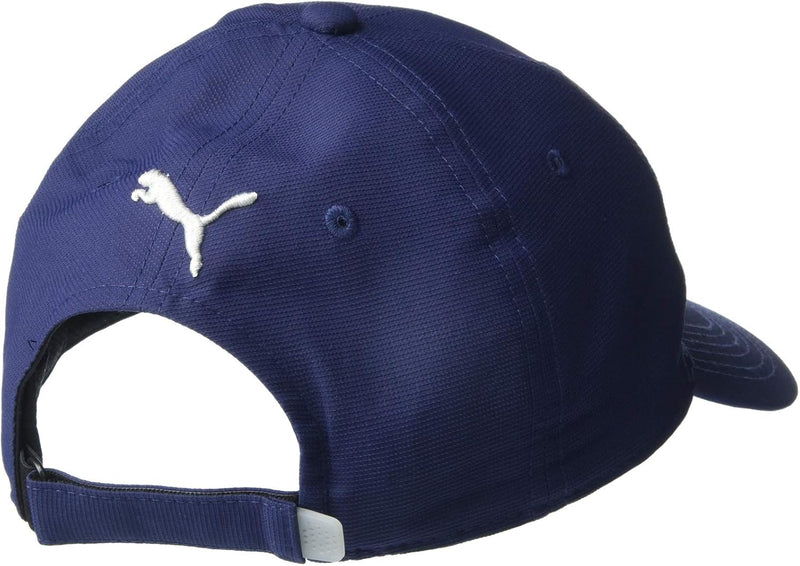 mens 0214310 Puma Golf 2018 Pounce Cap (Bright White/Black) (pack of 1) - One Size Peacoat