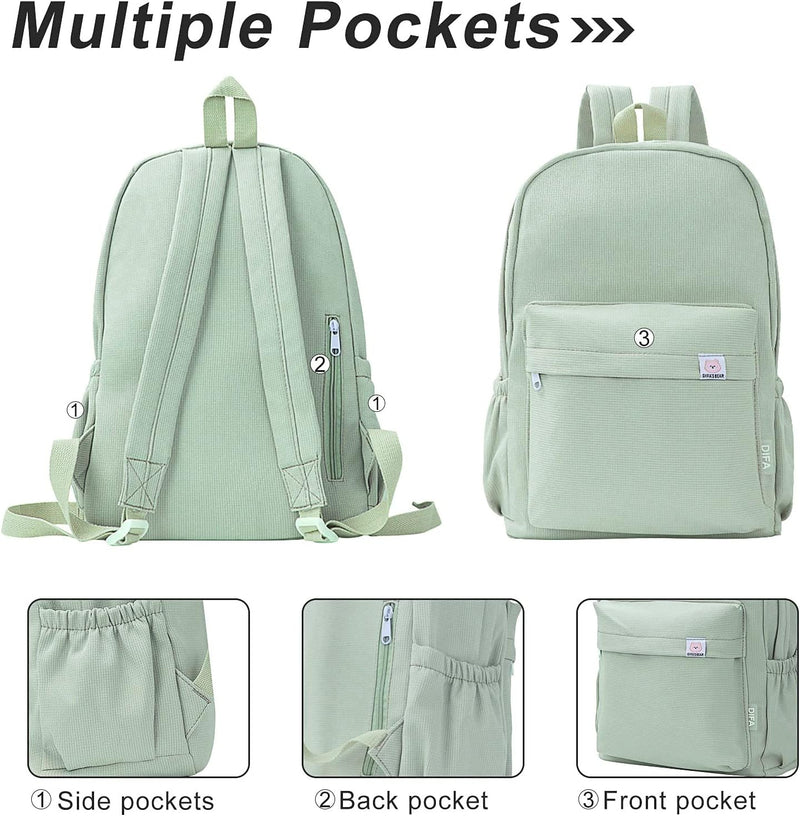 TIAASTAP Aesthetic Backpack School Bags for Teenage Girls Backpacks for School for Girls Women Backpacks for School College Backpack Back to School