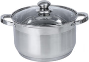 Cuisine Art Wilson Stainless Steel Cookware Set, 12-Piece, Casseroles, Saucepan, Fry Pan, Ergonomic Handles, All Cooktop Compatible, Dishwasher Safe, Durable, Stylish Kitchen Essentials