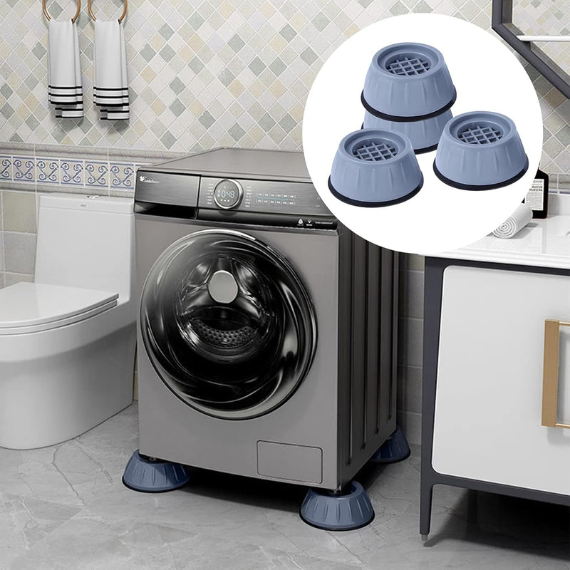Shock and Noise Cancelling Washing Machine Support, Rubber Washer Dryer Anti Vibration Pad, Anti-Walking Washing Machine Stabilizer Washing Machine Foot Pads, for Fridge and Washing Machine Set of 8