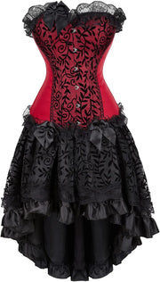 womens Hourglass Costume Corset (pack of 1) - Wine Red-812