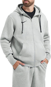 Men's M Nk Flc Park20 Fz Hoodie Sweatshirt (pack of 1) - Dark Grey Heather / Black