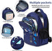 Yoawllty School Bag for Boys, Space Backpack for Boys Kids Elementary School Bags Middle Primary School Book Bag Lightweight School Bag for Students