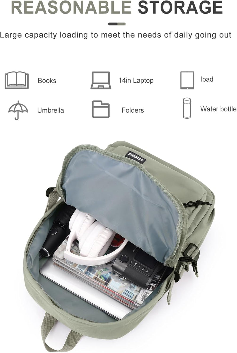 VECAVE Lightweight Casual Laptop Backpack Purse for Women,Travel Backpack with laptop compartment