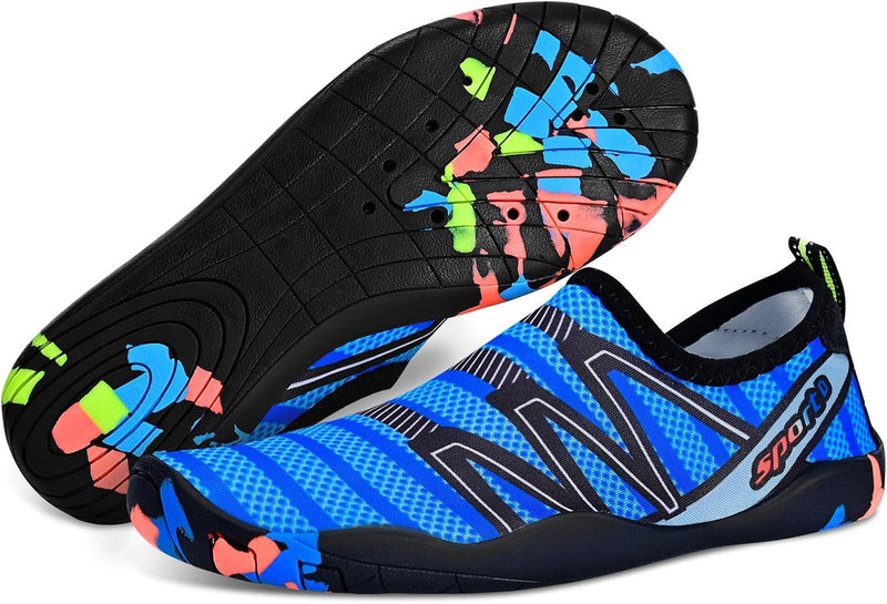 Water Shoes for Men Women, Swim Shoes Beach Pool Shoes Non-Slip Quick Dry Aqua Socks, Adult Barefoot Sports Shoes for Surf Water Yoga