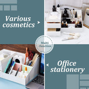 XaFaXa Makeup Organizer Jewelry Storage Box - Cosmetic Dresser Drawers Desktop Makeup Organizer Skin Care Jewelry Organizing Box,Suitable for Storage in Bathroom,Bedroom and Bedside Table (White)
