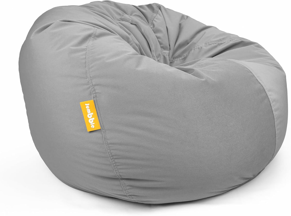Nest Soft Suede Bean Bag with Filling Cozy Bean Bag Best for Lounging Indoor Kids & Adult Soft Velvet Fabric Filled with Polystyrene Beads (Grey, X-Large) – image 2
