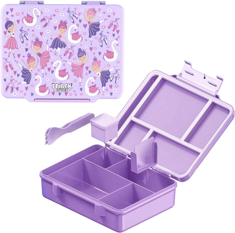 Lunch Box for Kids School,Children Lunch Box with Compartments, Bento Box Children, Leak-proof Lunch Box for Girls and Boys, Snack Box, Perfect for School, Nursery & Trips (SA Blue) (Blue Shark) - Ballerina