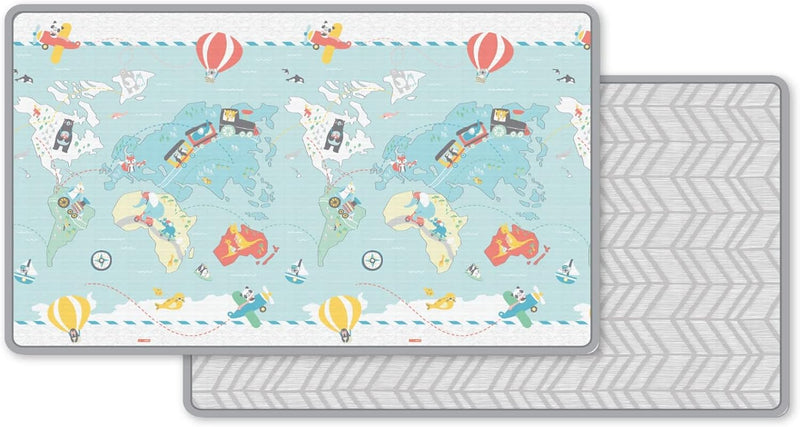 Skip Hop Reversible Playmat-Little Travellers, Grey