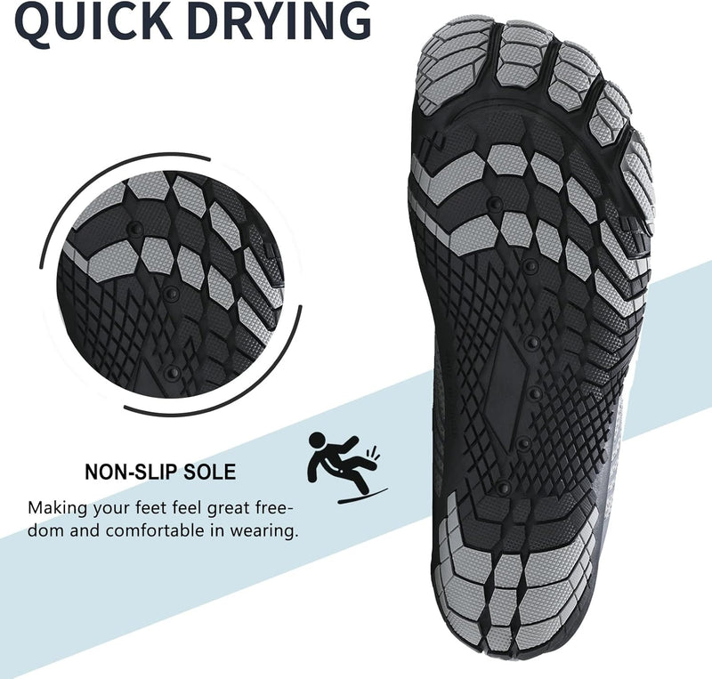 OUSIMEN Water Shoes Womens Mens Quick-Dry Non-Slip Soft Barefoot Swimming Shoes for Pool Beach Aqua Sports Outdoor Surf Water Park Yoga Shoes