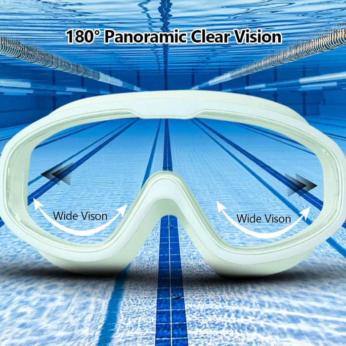 Swim Goggles 180Â° Clear Vision, No Leaking Anti-Fog Swimming Goggles for Adult Men Women Youth, UV Protection Pool Goggles