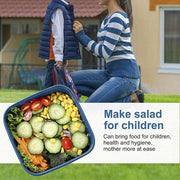 Lunch Box, 1500mL Bento Box with 4 Compartments, Leak Proof, Microwave Safe, Green