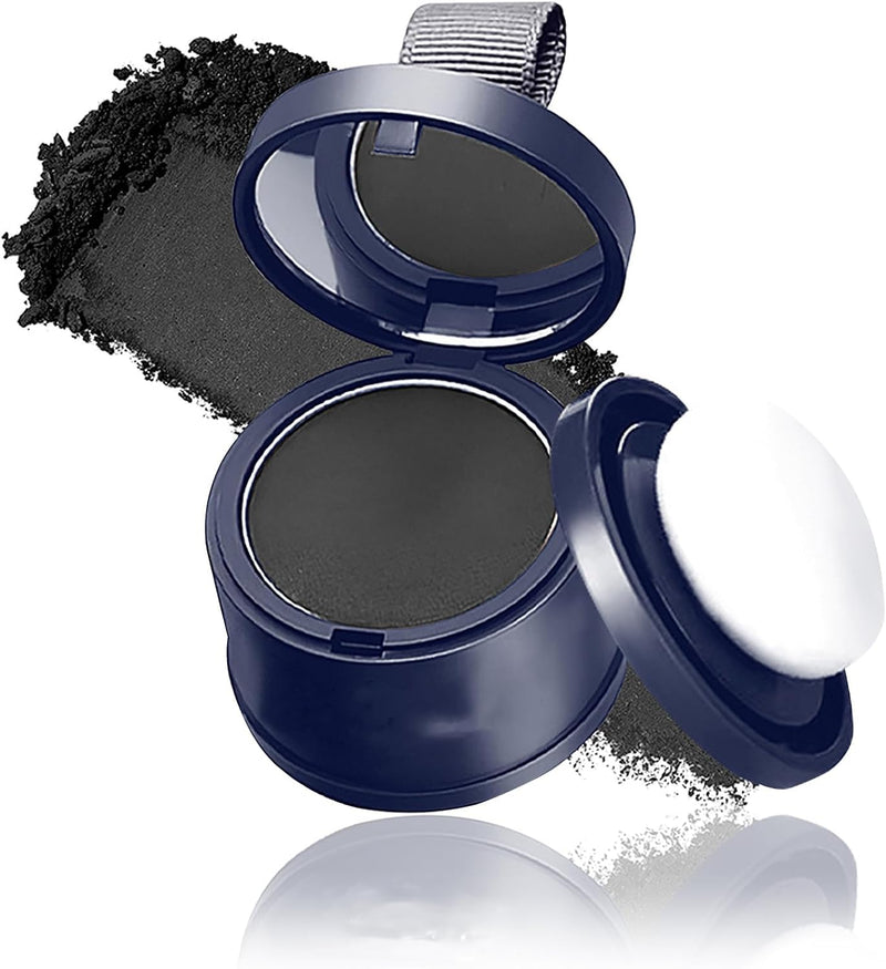 Black Hairline Powder, Hair Loss Cover Up Powder, Hair Fibers for Thinning Hair, Instantly Root Touch Up H-air Color for Gray H-air Coverage, Sweatproof Hairline Shadow P-owder (Deep Coffee) - Black