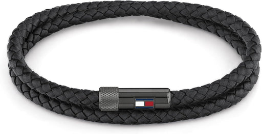 Casual Core Mens Leather And Stainless Steel Bracelet