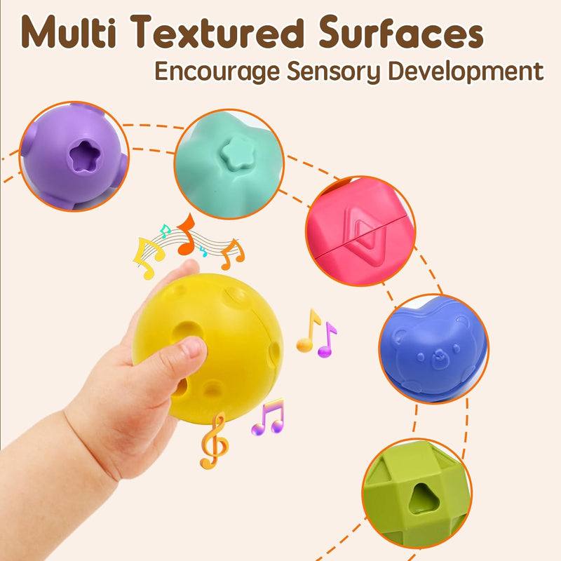 AiTuiTui Baby Toys 18 Months, Multifunctional Sensory Teething Toys for 2 Year Old Boy Girl, Learning Educational Shape Sorter Interactive Activity Cube for Toddlers 1st Birthday Gifts