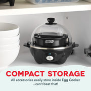 DASH Rapid Egg Cooker: 7 Egg Capacity Electric Egg Cooker for Hard Boiled Eggs, Poached Eggs, Scrambled Eggs, or Omelets with Auto Shut Off Feature - Aqua