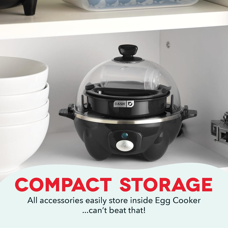 DASH Rapid Egg Cooker: 7 Egg Capacity Electric Egg Cooker for Hard Boiled Eggs, Poached Eggs, Scrambled Eggs, or Omelets with Auto Shut Off Feature - Aqua