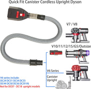 Pet Shedding Brush Kit Compatible with Dyson V15 V11 V10 V8 V7 V6, Vacuum Attachment as Cat and Dog Hair Grooming Brush with 3.3ft Extension Hose plus Converting Adaptor