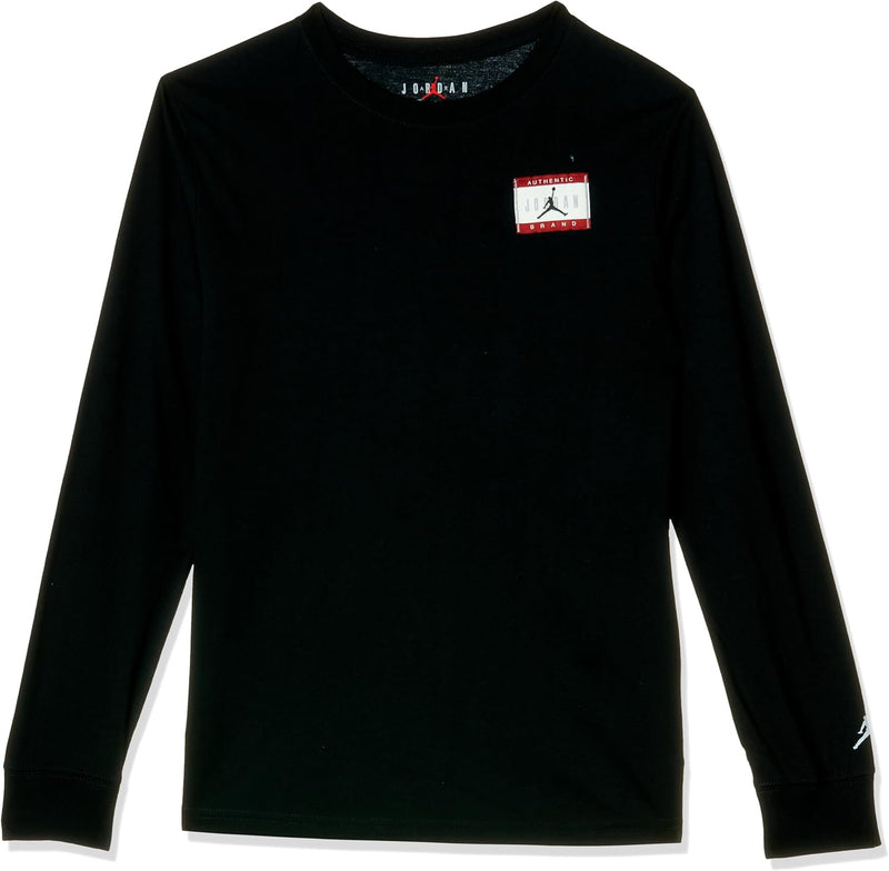 Unisex Kids Jordan AJB Label Long Sleeve TEES AND T-SHIRTS (pack of 1) - BLACK