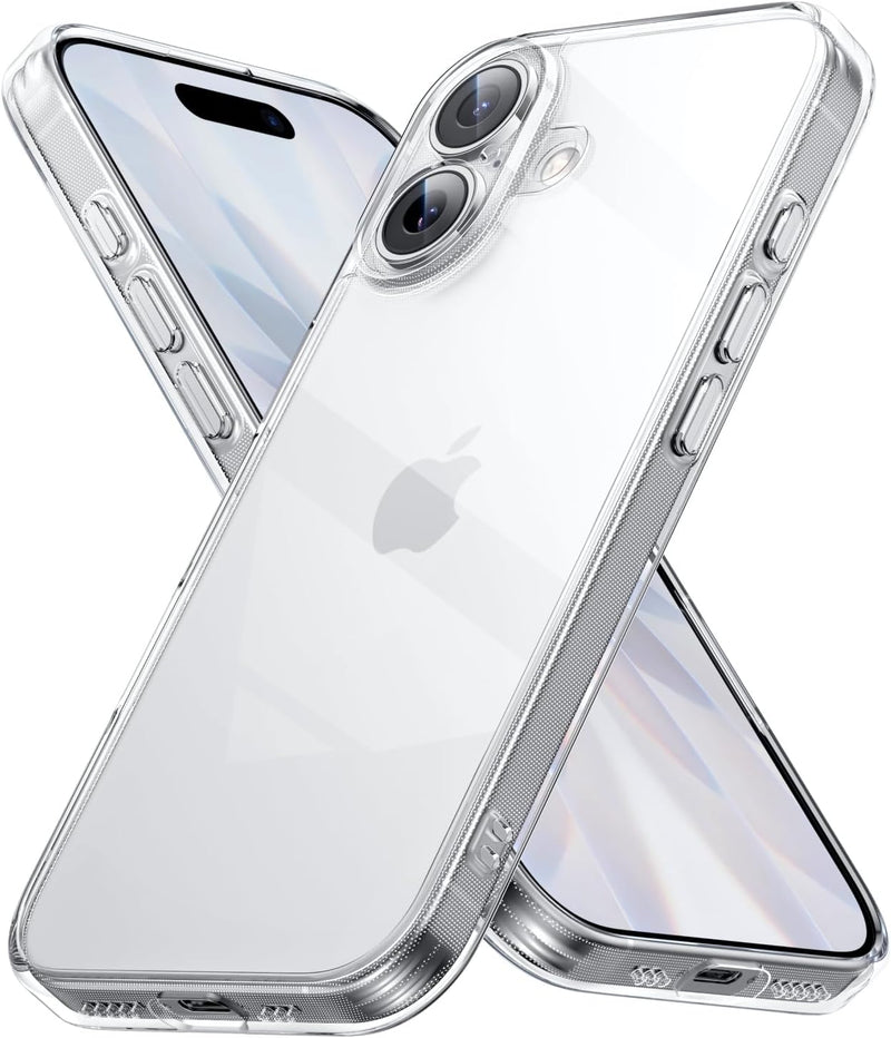 UGREEN for iPhone 17 Case Clear Cover, Military-Grade Protection, Upgrade iCrystal Anti-Yellowing Tech, Anti-Scratch, Camera Control Protective Cover, Ultra Slim Transparent Case - Transparent iPhone 17
