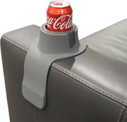 HIT PRODUCTS CouchCoaster Drink Holder for Sofa, Jet Black - Steel Grey