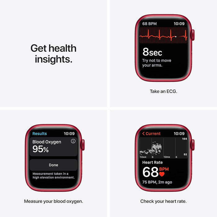 Apple Watch Series 7 (GPS + Cellular, 45mm) Smart watch - Graphite Stainless Steel Case with Midnight Sport Band - Regular. Fitness Tracker, Blood Oxygen & ECG Apps, Water Resistant (Renewed)