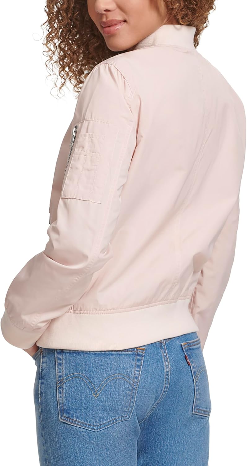 Levi's Women's Women's poly bomber jacket with contrast zipper pockets Jacket