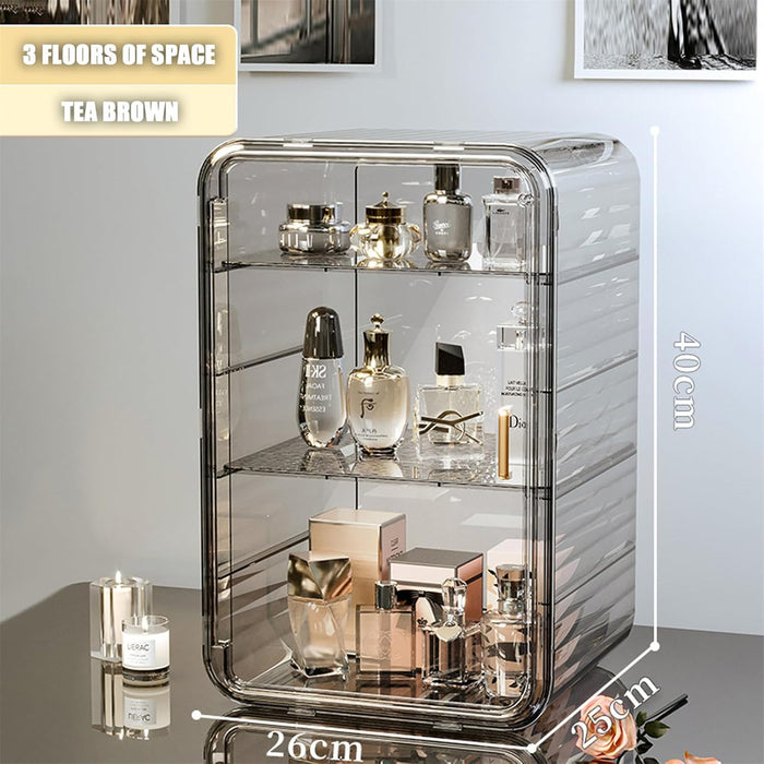 Generic HYTTER Large Makeup Organizer with Adjustable Shelf, Clear Dustproof Cosmetic Display Case for Make Up Storage (Transparent), LP-N6A