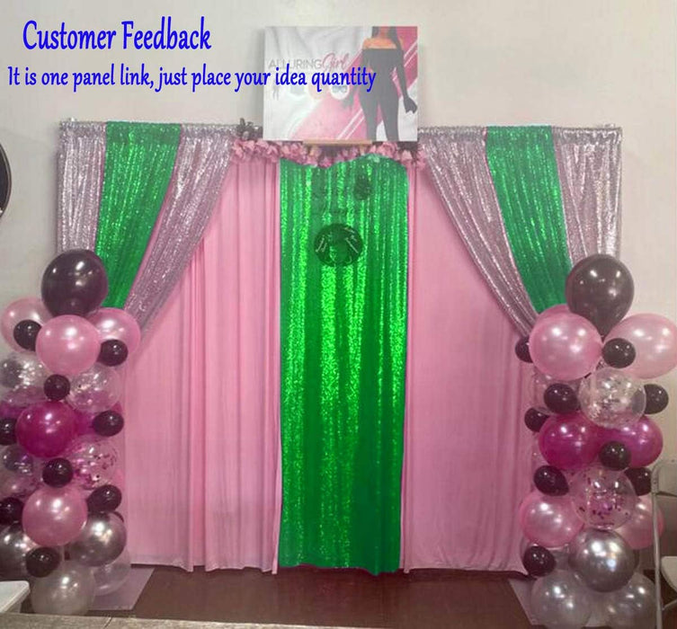 LQIAO 2 Panels Light Gold Sequin Backdrop Glitter Fabric for Wedding Birthday Parties Shimmer Wall-2x8ft