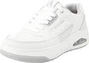 uno court mens Sneaker - White Leather Duraleather Grey Trim