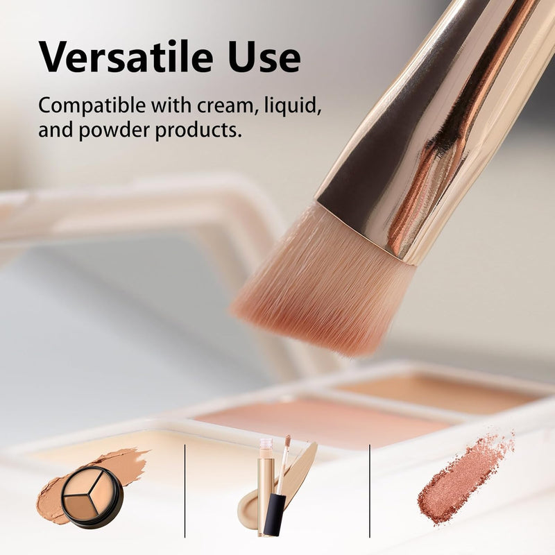ALBEAUT Liquid Blush Brush Angled for Cheek Makeup,Cream Foundation Contour Bronzer highlight Blending, Angled Face Makeup Tool (Multitask Face Brush)
